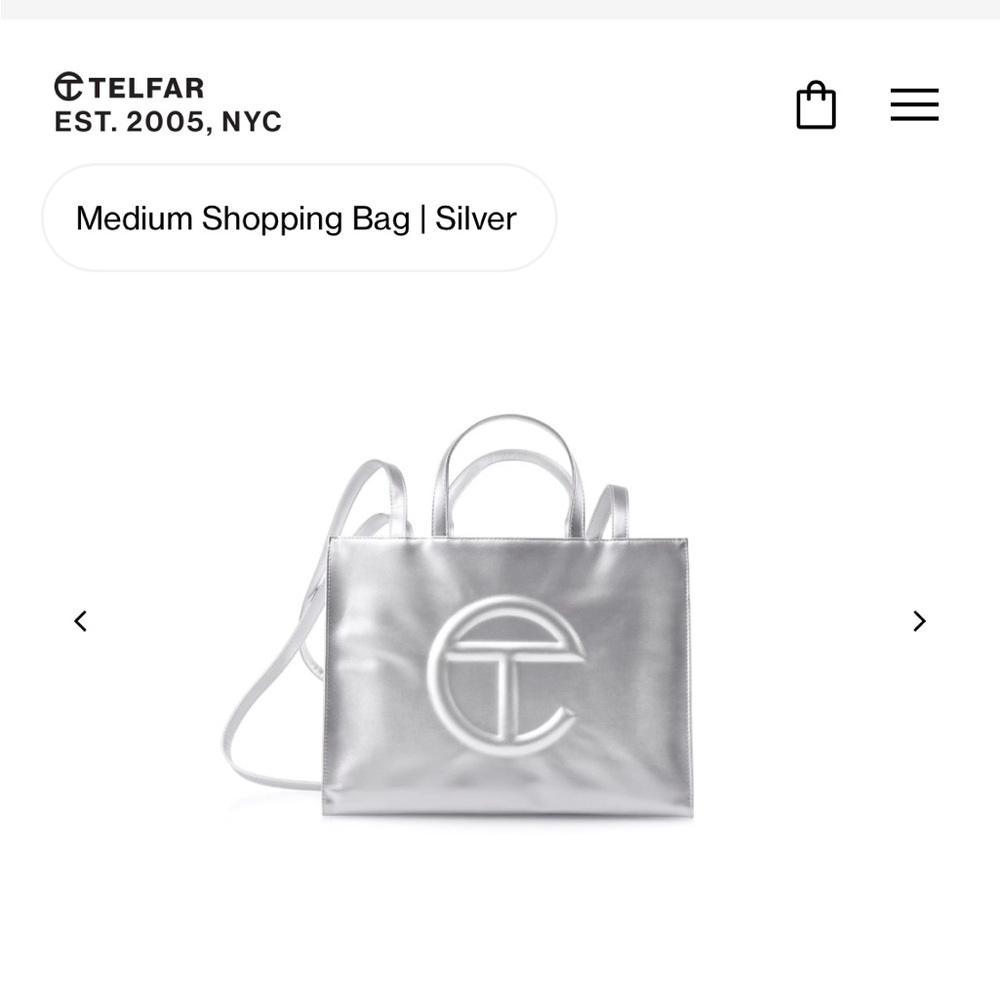 Telfar Silver Shopper - Medium